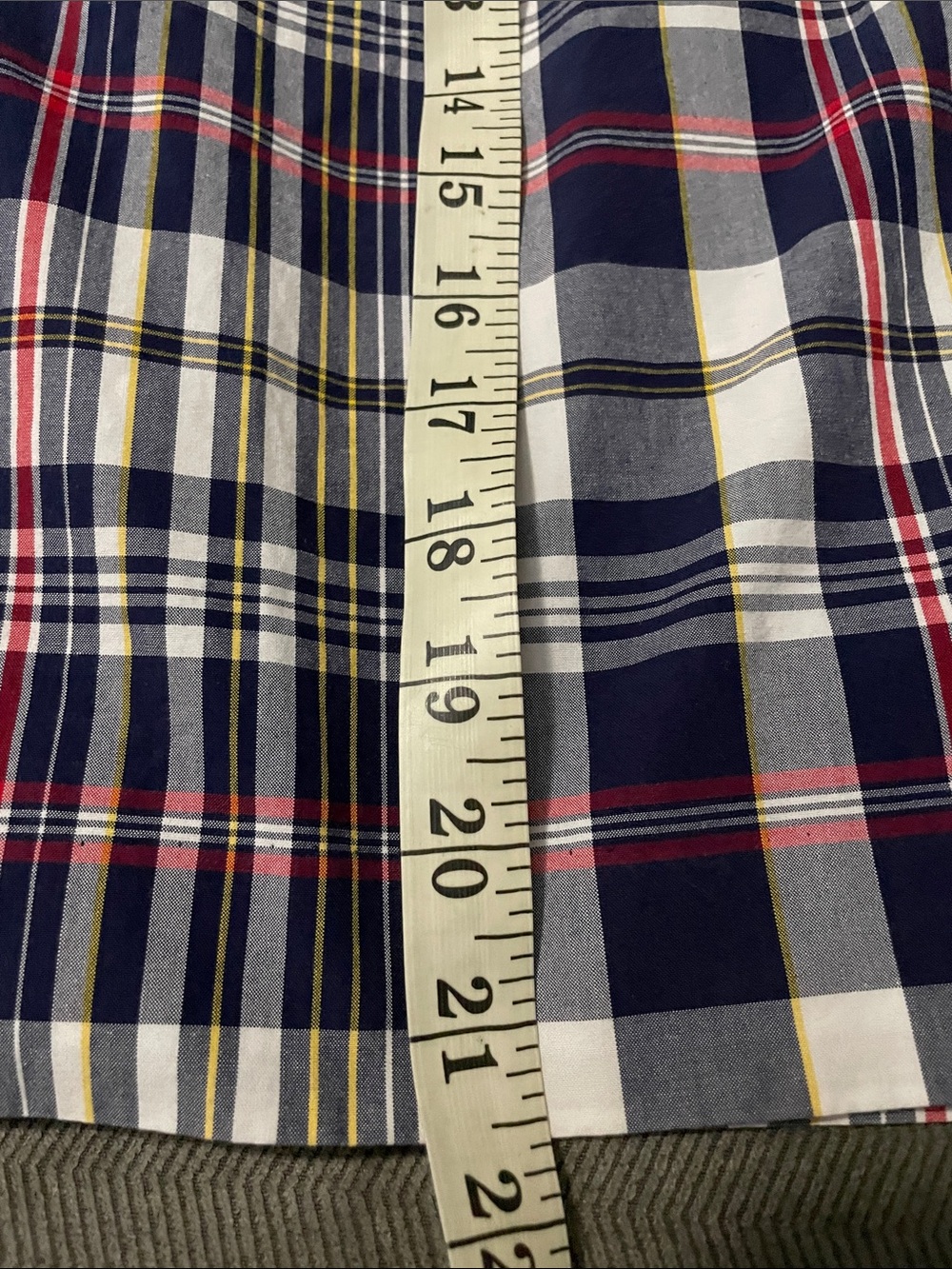 LRL Lauren Ralph Lauren Active Plaid Shorts Women 8 Red & Blue Golf Bermudas - Picture 13 of 14